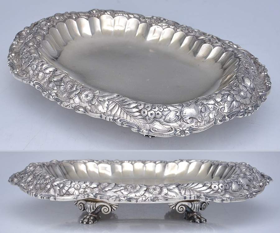 6162 (Sterling, Hollowware) 11" 4 Toed Oval Bowl by Tiffany & CO SILVER-1