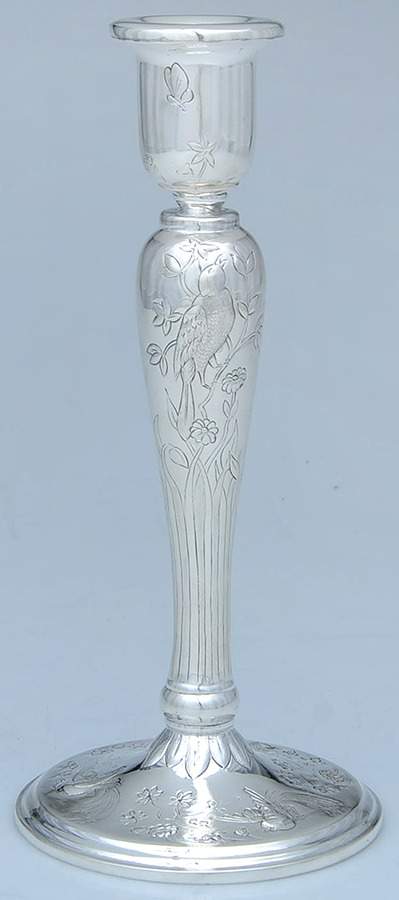 Audubon (Sterling, Hollowware) 9" Weighted Candlestick by Tiffany & CO SILVER-1