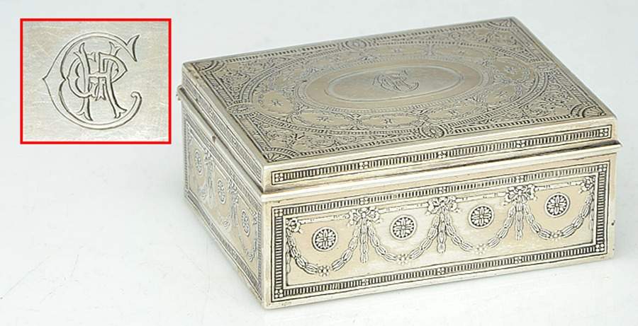 19571A (Sterling, Hollowware) Vanity Box with Hinged Lid by Tiffany & CO SILVER-1