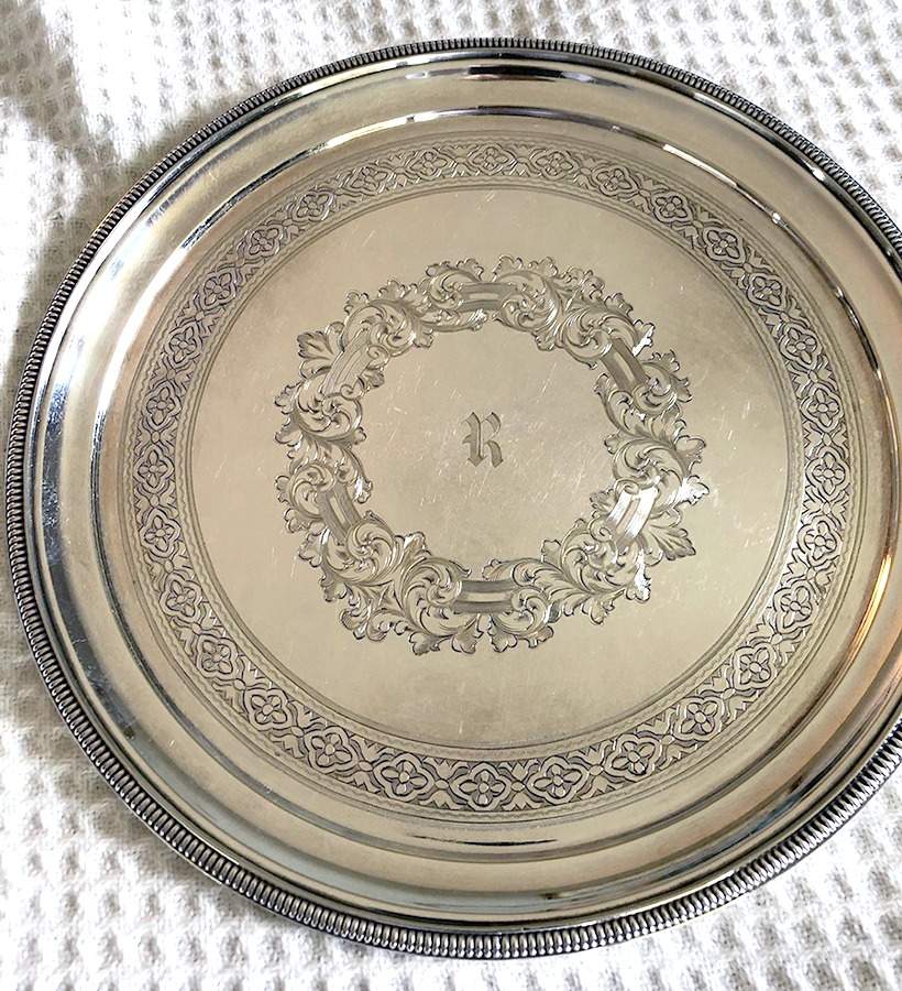 9144 (Silverplate, Hollowware) 10" Round Tray by Tiffany & CO SILVER-1