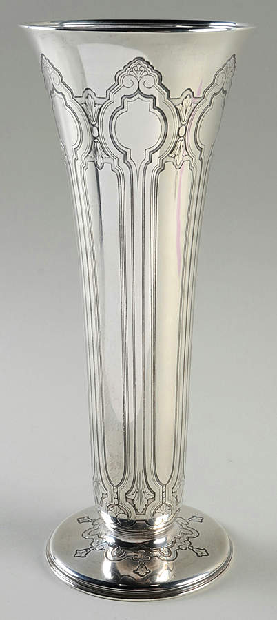 18193 (Sterling, Hollowwawre) Sterling Trumpet Vase by Tiffany & CO SILVER-1