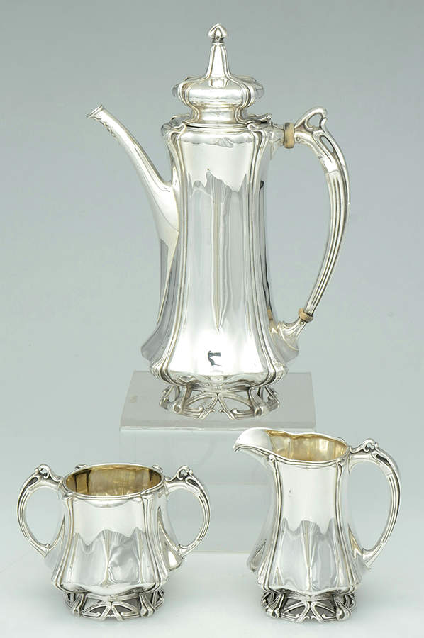 5521 (Sterling, Hollowware) 3 Pc Coffee Set (SCP, SCR & SSUO) by Towle Silver-1