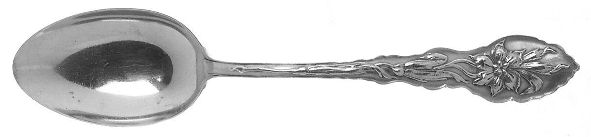 Narcissus (Sterling, 1890, No Monograms) Dessert/Oval Soup Spoon by Unger Brothers-1