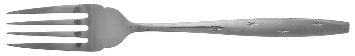 Heavenly Star (Stainless) Solid Serving Fork by Unknown Mfg Silver-1