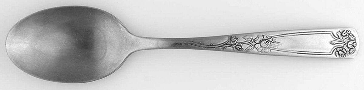 Rose (Stainless, USA) Place/Oval Soup Spoon by Unknown Mfg Silver-1