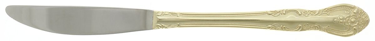 Sarah Ann (Gold Electroplate) Modern Solid Knife by Unknown Mfg Silver-1