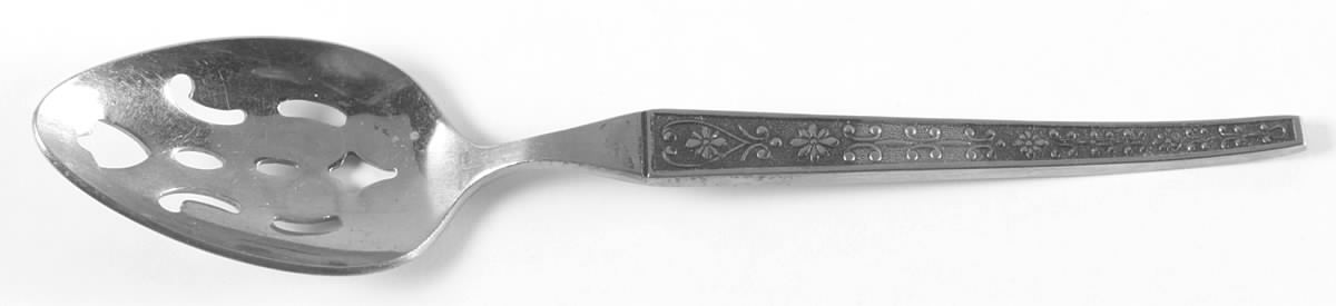 UNF214 (Stainless) Pierced Tablespoon (Serving Spoon) by Unknown Mfg Silver-1