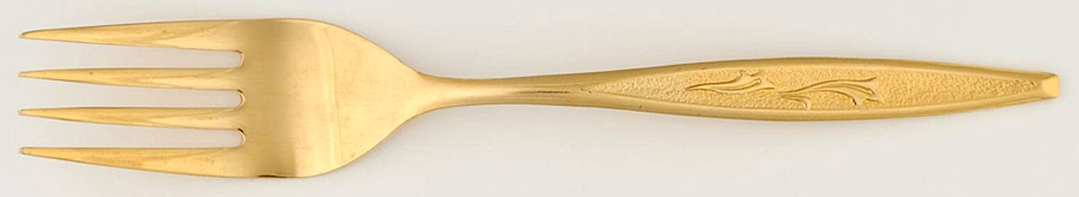 Bell Flower Gold (Gold Electroplate) Individual Salad Fork by Utica-1