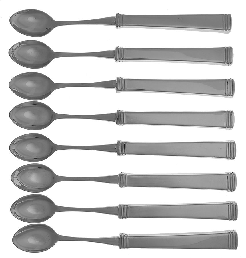 Stainless Flatware Iced Tea Spoon - Set of 8 by Unknown Mfg Silver-1