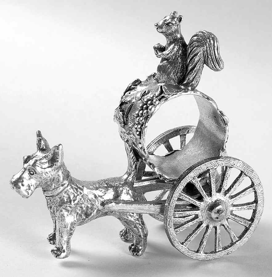 Figural Napkin Rings (Silverplate) Napkin Ring Large by Chip Grigley-1