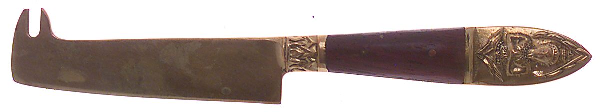 Siam-Brown (Brass) Solid Cheese Serving Pick by Unknown Mfg Silver-1
