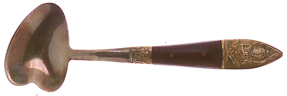 Siam-Brown (Brass) Large Solid Jelly Server by Unknown Mfg Silver-1