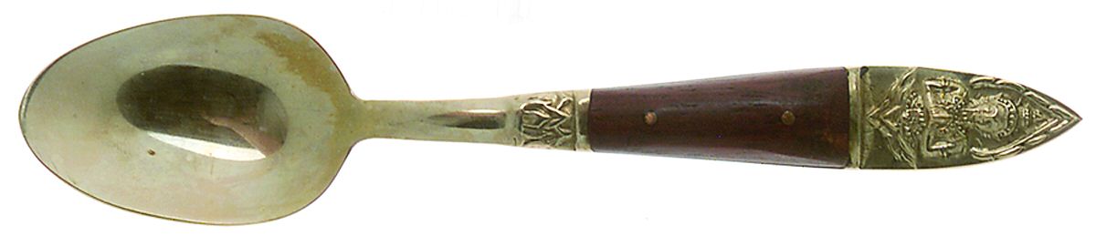 Siam-Brown (Brass) Teaspoon by Unknown Mfg Silver-1