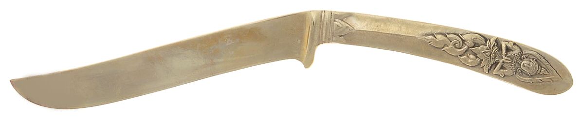Siam-Brass-Full Figure Buddha Individual Solid Handle Steak Knife by Unknown Mfg Silver-1