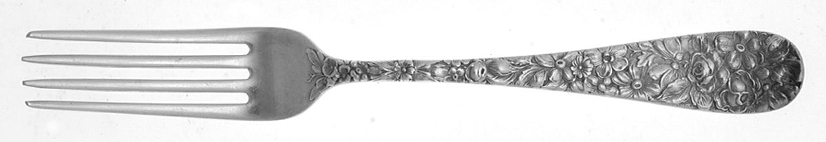UNF881 (Sterling) Monogram Fork by Unknown Mfg Silver-1