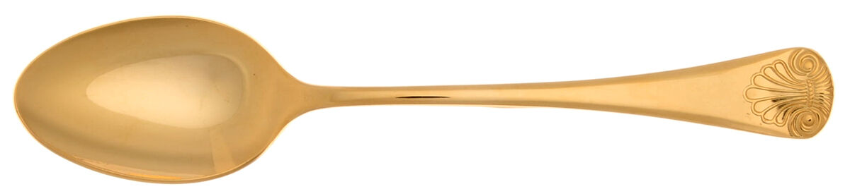 Shell (Gold Electroplate) Place/Oval Soup Spoon by Unknown Mfg Silver-1