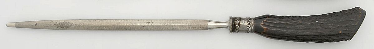 Sterling Stag Flatware Large Roast Steel Rod Knife Sharpener by Unknown Mfg Silver-1