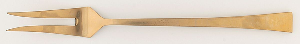UNF1178 (Bronzeware) Small Steak Carving Fork with Stainless Prongs by Unknown Mfg Silver-1