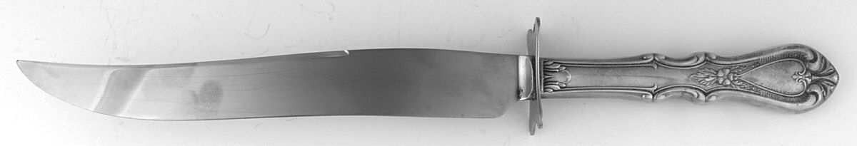 UNF1877 (Sterling) Large Stainless Blade Roast Carving Knife by Unknown Mfg Silver-1