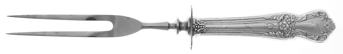 UNF1259 (Sterling) Small Steak Carving Fork with Stainless Prongs by Unknown Mfg Silver-1