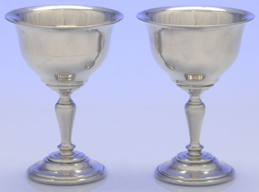 Pewter Hollowware Wine Goblet - Set of 2 by Shirley Metalcraft-1