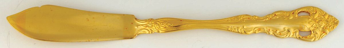 Royal Splendor (Gold Electroplate) Flat Handle Master Butter Knife by Unknown Mfg Silver-1