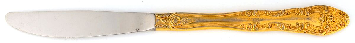 Royal Splendor (Gold Electroplate) Modern Solid Knife by Unknown Mfg Silver-1