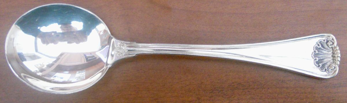 UBE1 (Sterling) Round Bowl Soup Spoon (Cream Soup) by U Bellini silver-1