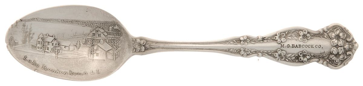 States & Cities Souvenir Spoons(Slvp) New York Teaspoon by Unknown Mfg Silver-1