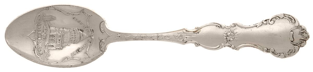 States & Cities Souvenir Spoons(Slvp) Ohio Teaspoon by Unknown Mfg Silver-1