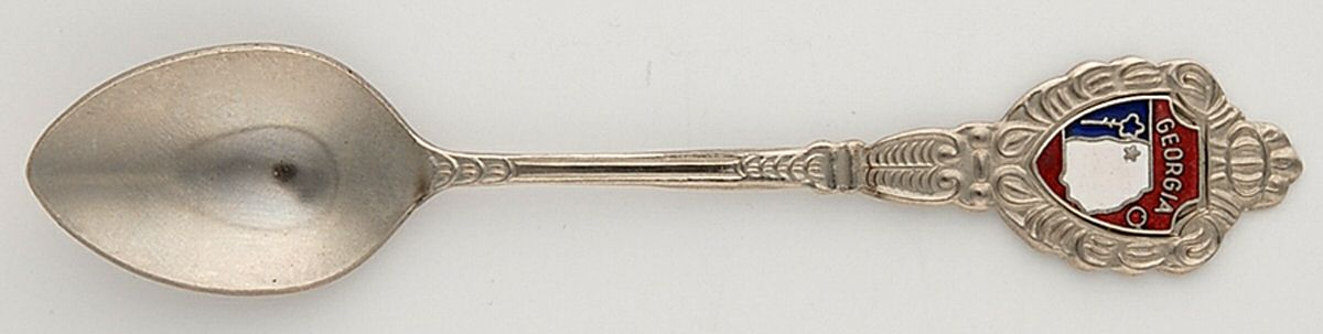 States & Cities Souvenir Spoons(Slvp) Georgia Demitasse Spoon by Unknown Mfg Silver-1