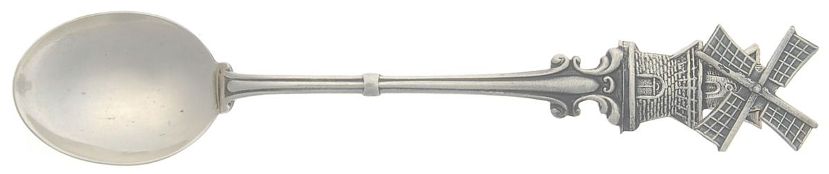 Holland Souvenir Spoons  Souvenir Spoon (Five O'Clock) by Unknown Mfg Silver-1