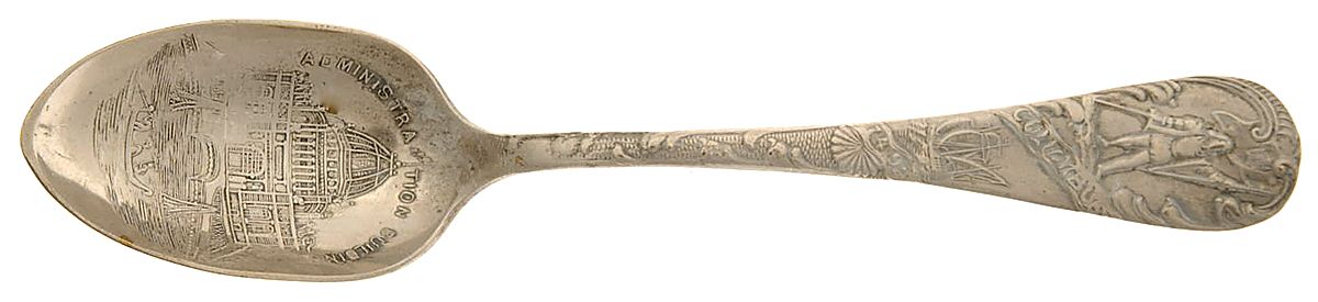 States & Cities Souvenir Spoons (Silverplate) Illinois Demitasse Spoon by U.S. Sterling-1
