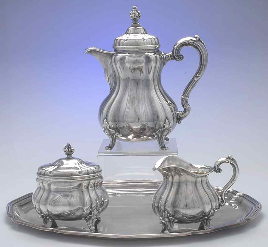 76141 (Hollowware) 4 Piece Coffee Set (SCP, SCR, SSU, PL18) by Wilhelm Binder-1
