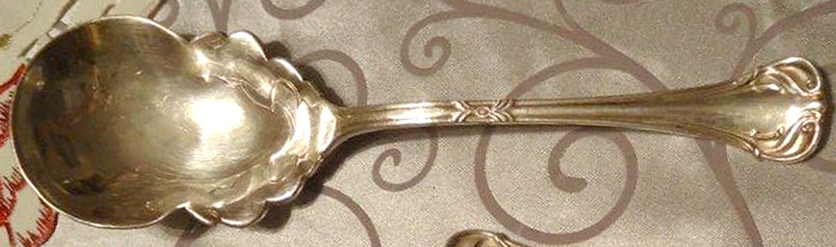 Nupical (Sterling) Small Solid Berry/Casserole Spoon by Pesa-1