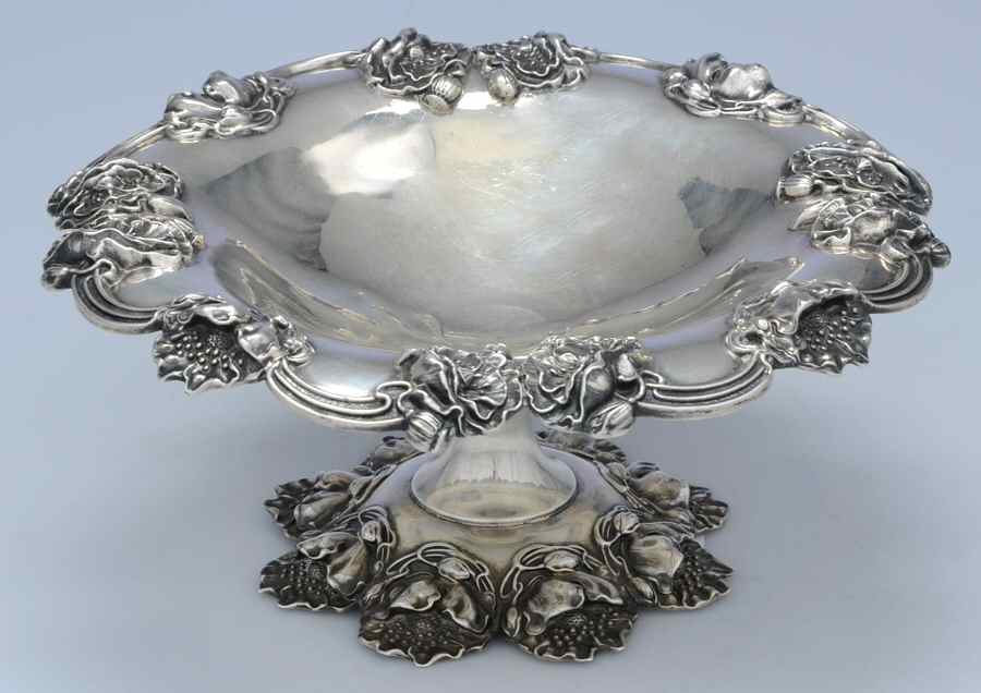 0332 (Sterling, Hollowware) Round Compote (Height X Width) by Unger Brothers-1