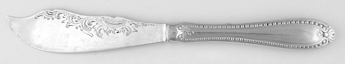 BGB10 (Sterling) Flat Handle Master Butter Knife by Bigelow Bros. & Kennard-1