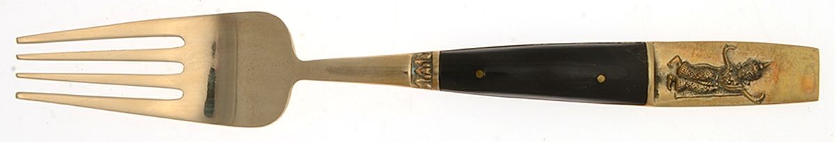 Siam (Brass) Dessert Fork by Unknown Mfg Silver-1