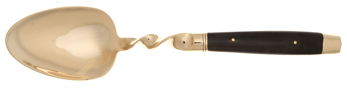 URT2 (Brass) Solid Salad Serving Spoon by Urai Thailand-1