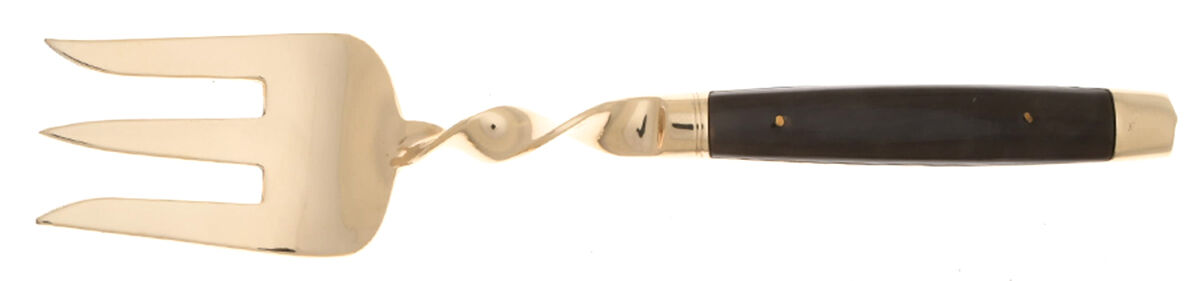 URT2 (Brass) Solid Salad Serving Fork by Urai Thailand-1