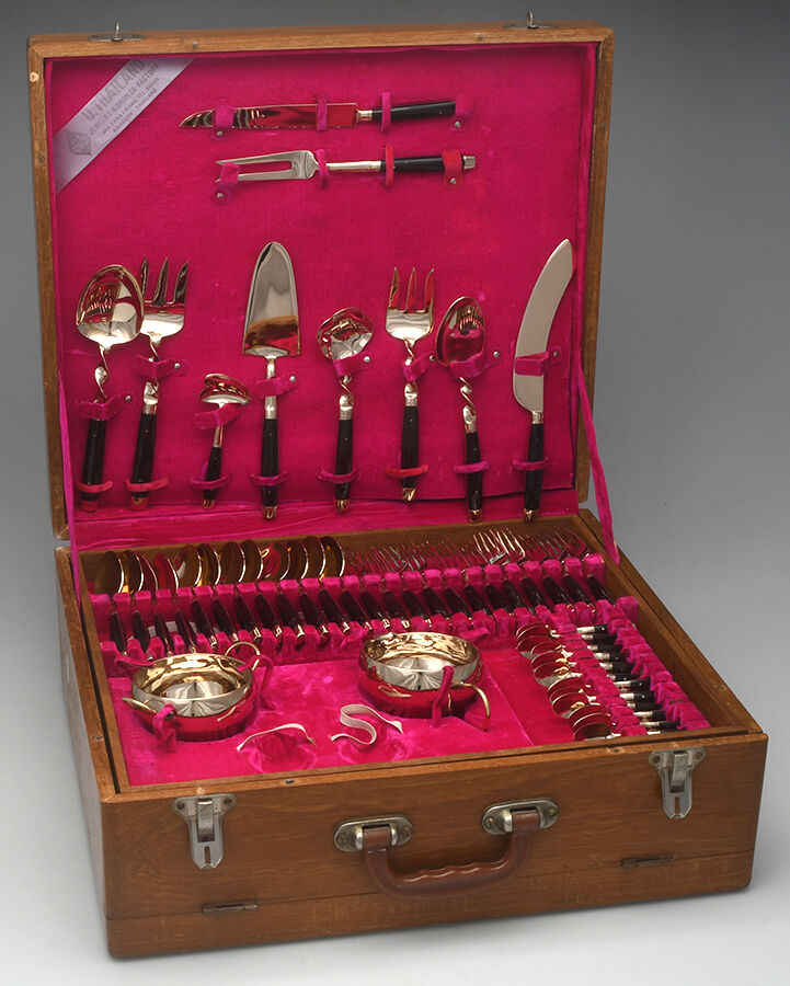 URT2 (Brass) 142 Piece Set w/Flatware Chest by Urai Thailand-2