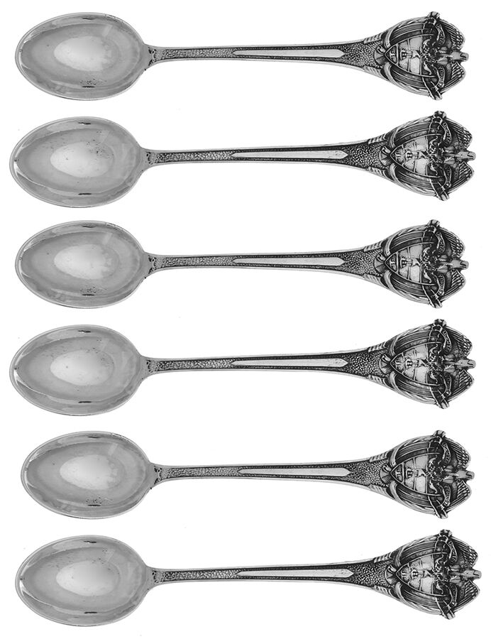 Columbia  Flatware Tea/Five O'Clock Spoon - Set of 6 by Unknown Mfg Silver-1
