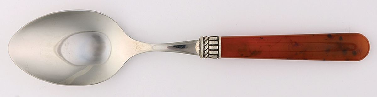 Florentine-Marbleized Brown Solid Salad Serving Spoon by Vietri-1