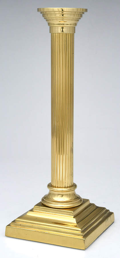 Brassware Collection (Hollowware) 12" Candlestick by Virginia Metalcrafters-1