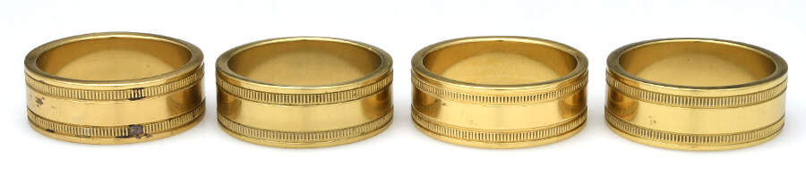 Brassware Collection (Hollowware) Round Napkin Ring - Set of 4 by Virginia Metalcrafters-1