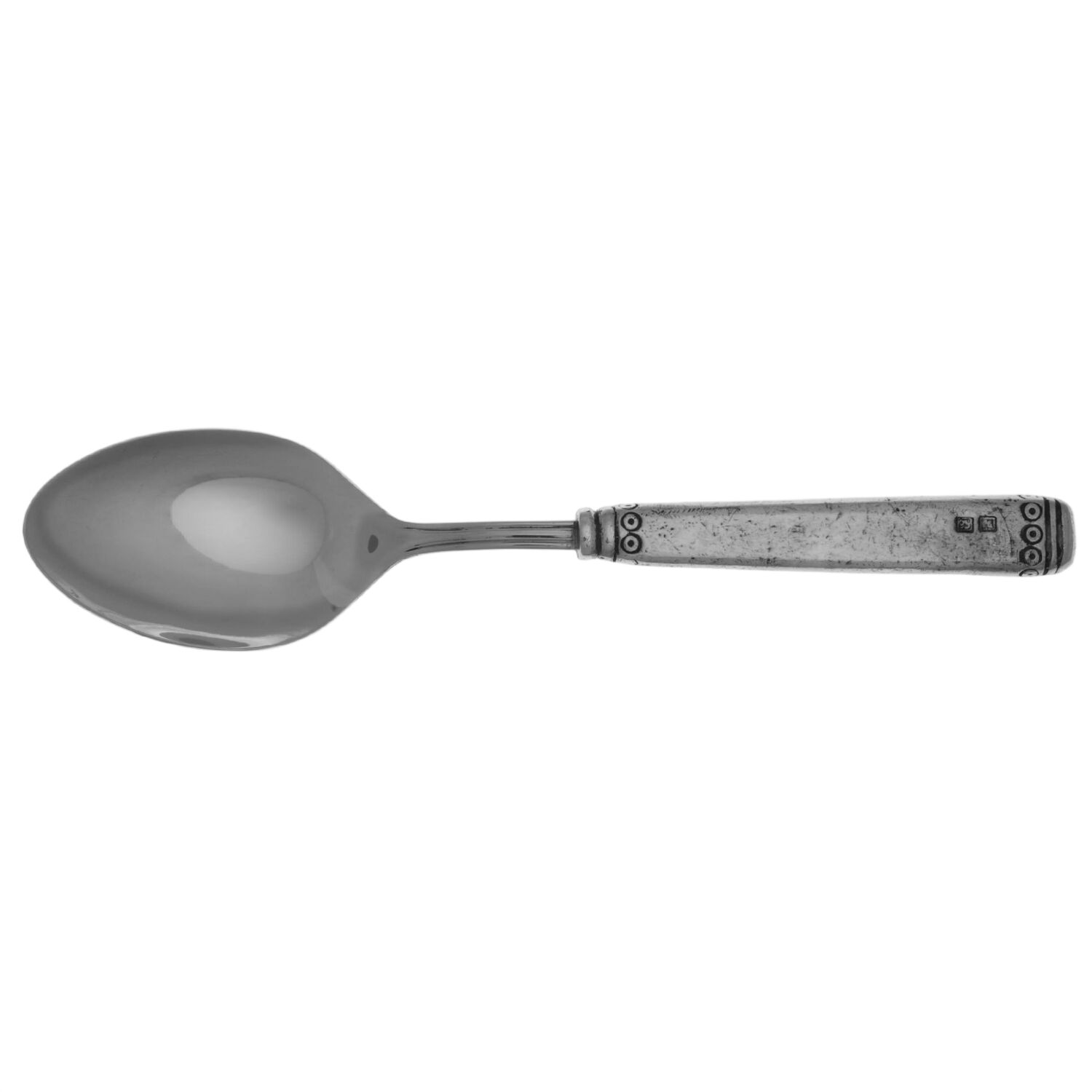 Falaride (Pewter) Solid Serving Spoon by Valpeltro-1