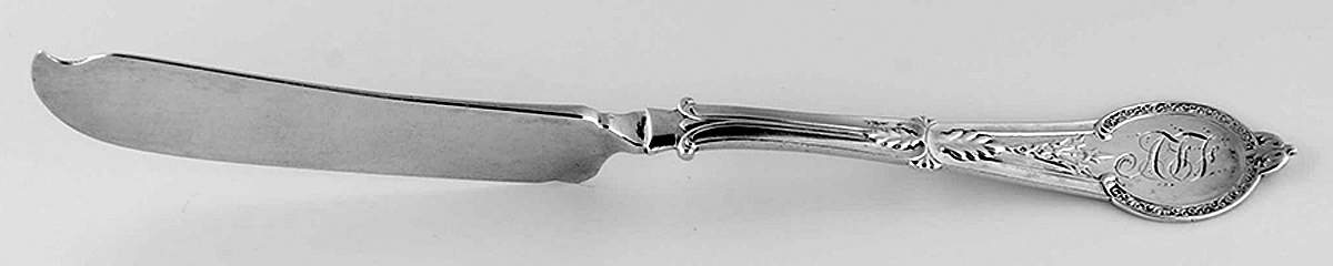 VAK1 (Coin) Flat Twisted Handle Master Butter Knife by Wm K Vanderslice-1