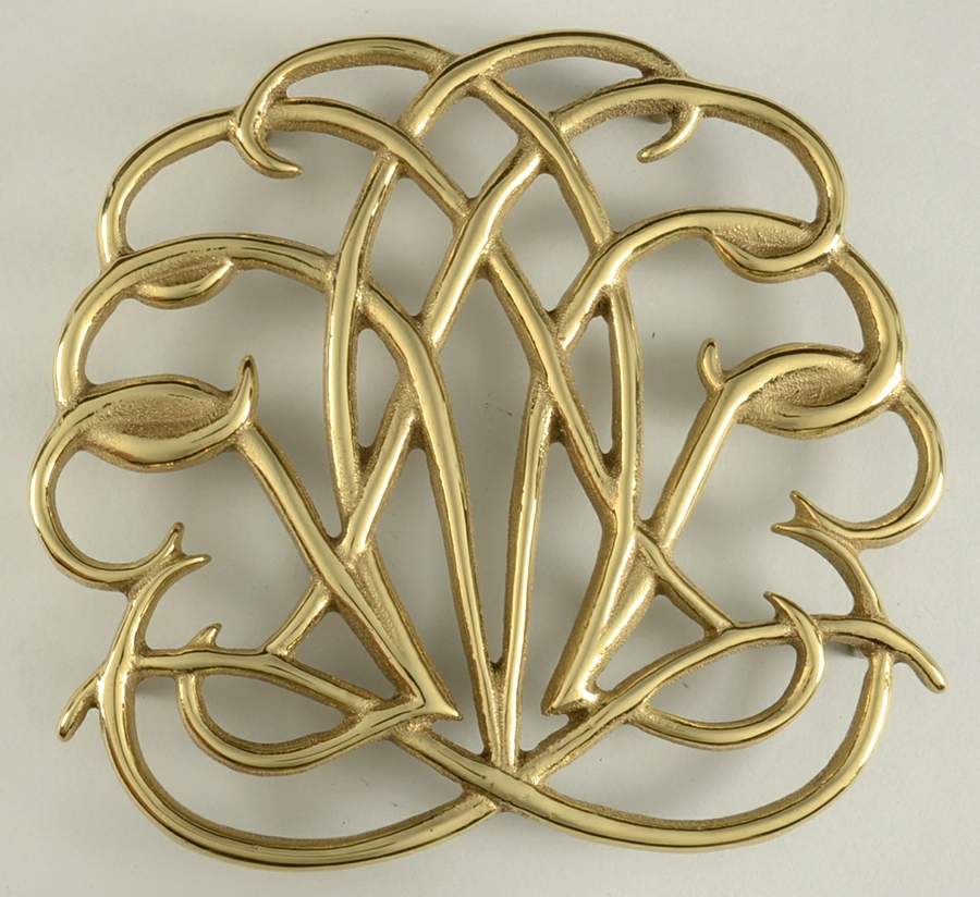 Brass Trivets-Brass Hollowware Trivet by Virginia Metalcrafters-1