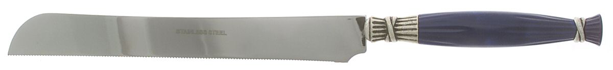 Dolce Vita-Blue (Stainless) Cake Slicer with Stainless Blade by Vietri-1