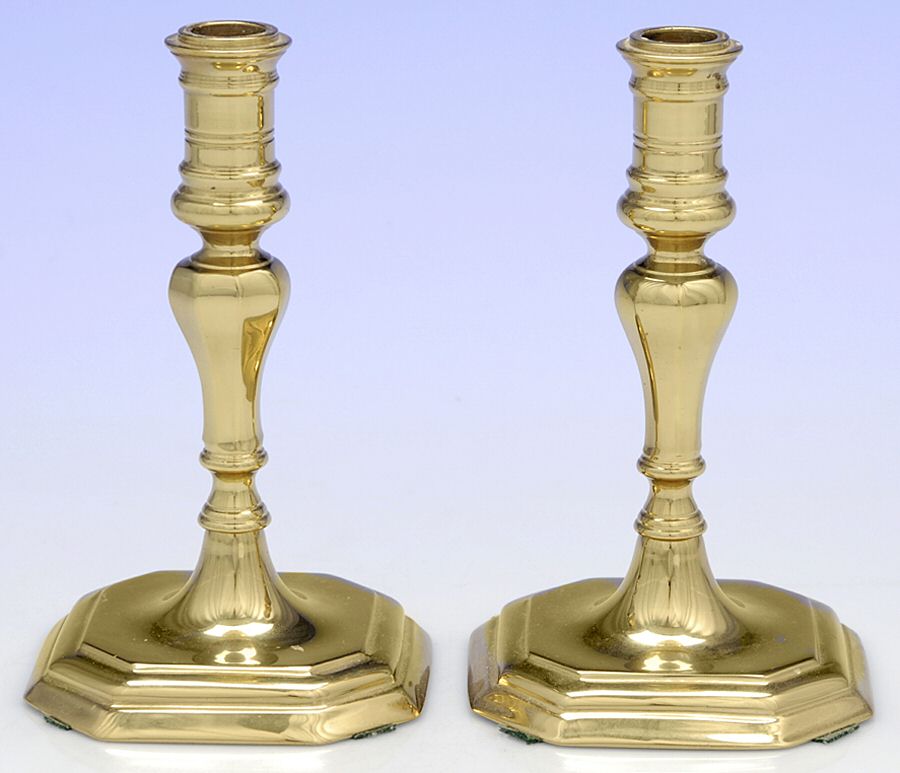Colonial Williamsburg Brass Candlesticks Pair of 7" Candlesticks by Virginia Metalcrafters-1